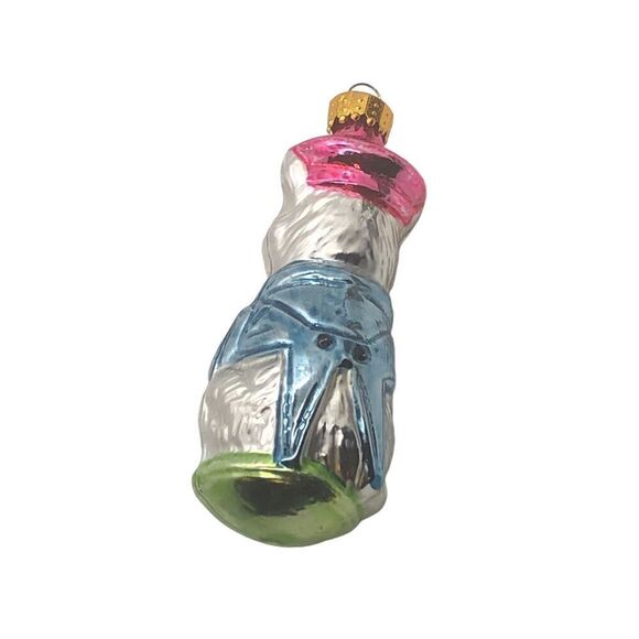 Old World Glass Radko Style Holiday Ornament Animal with Instrument Bear and Gui - Picture 5 of 16